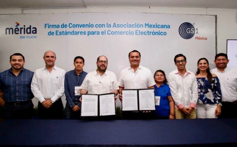 El Ayuntamiento de Mérida y  la Asociación Mexicana de Estándares para el Comercio Electrónico (GS1 México) firmaron convenio de colaboración para impulsar a las Pymes