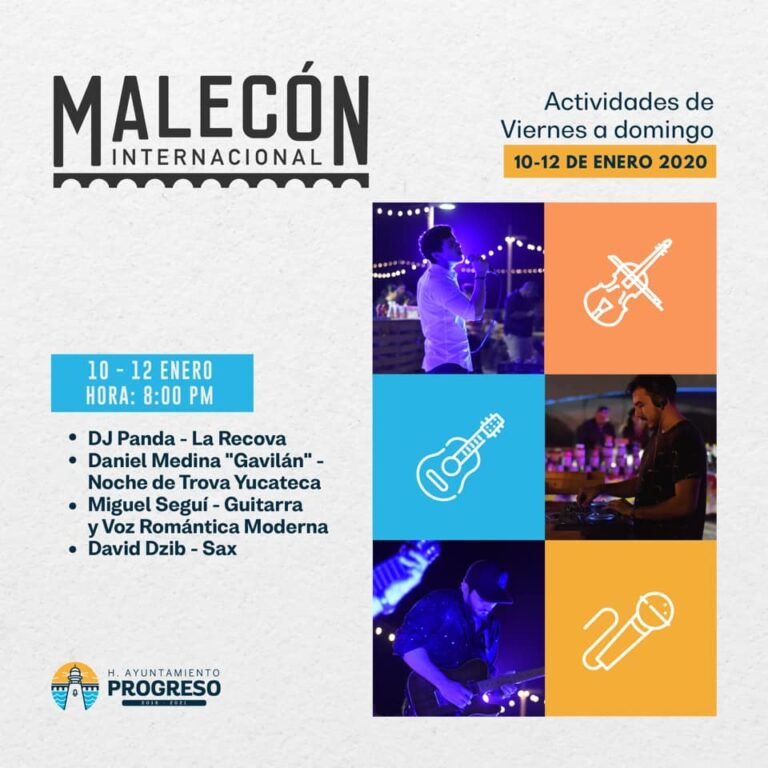 Progreso inicia el año lleno de actividades en malecón internacional.