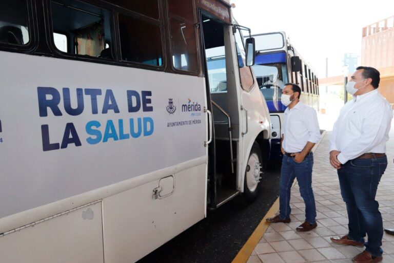 MÉRIDA: El Gobernador Mauricio Vila Dosal y el alcalde Renán Barrera Concha ponen en marcha transporte exclusivo y gratuito para personal médico de hospitales públicos y privados ante contingencia por Coronaviru