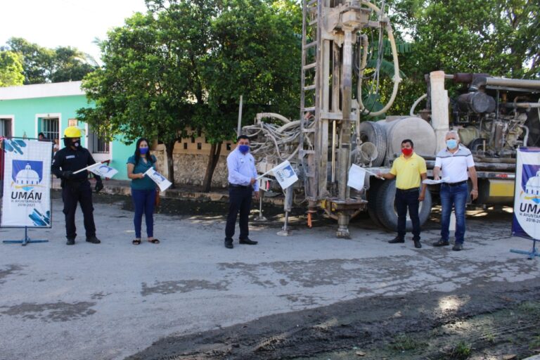 UMÁN: Arranca construcción de pozos profundos en las comunidades que más se afectaron por el paso del tormenta tropical “Cristóbal”