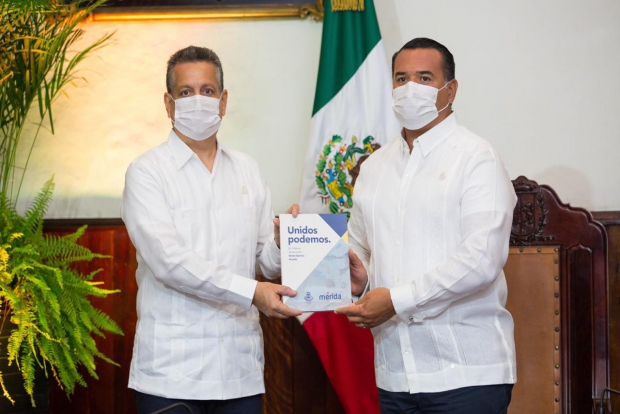 MÉRIDA: Mérida avanza, unida y solidaria, para superar los retos que impone la crisis ocasionada por la pandemia, afirma el alcalde Renán Barrera
