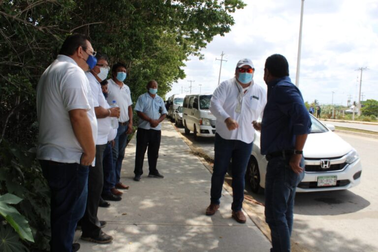 PROGRESO: Autoridades supervisan la sanitización de vehículos de transporte público