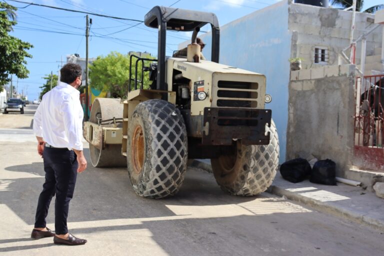 PROGRESO | CONTINÚAN LOS TRABAJOS DEL PERIODO DE PAVIMENTACIÓN DE CALLES EN EL MUNICIPIO