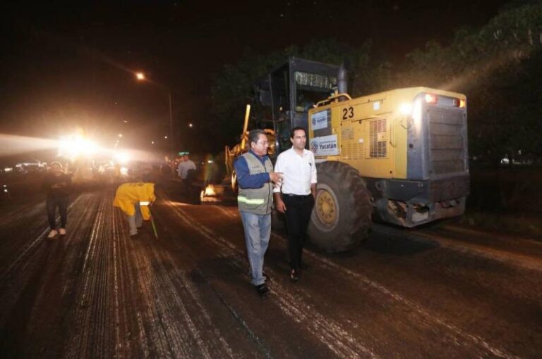 GOBIERNO | Revisa el Gobernador Mauricio Vila Dosal avances de la tercera etapa de repavimentación de los kilómetros más críticos del Periférico de Mérida