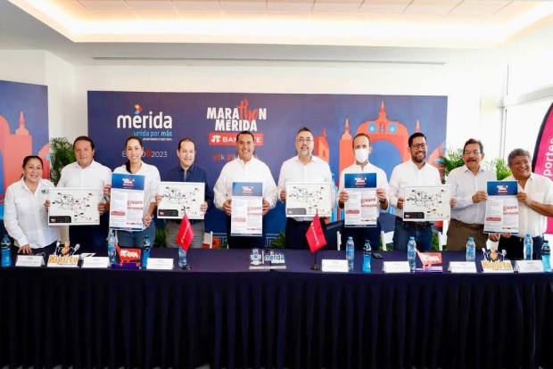 MÉRIDA | El Alcalde Renán Barrera presenta el Maratón Internacional de Mérida 2023