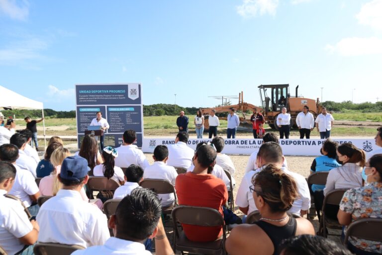 PROGRESO | “Queremos dejar un legado para todos”; afirmó Zacarías Curi tras banderazo de inicio de obras a la Unidad Deportiva Progreso