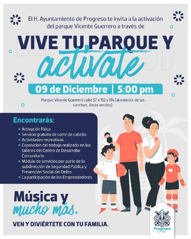 PROGRESO | Ayuntamiento de Progreso invita a “Vive tu parque y actívate”