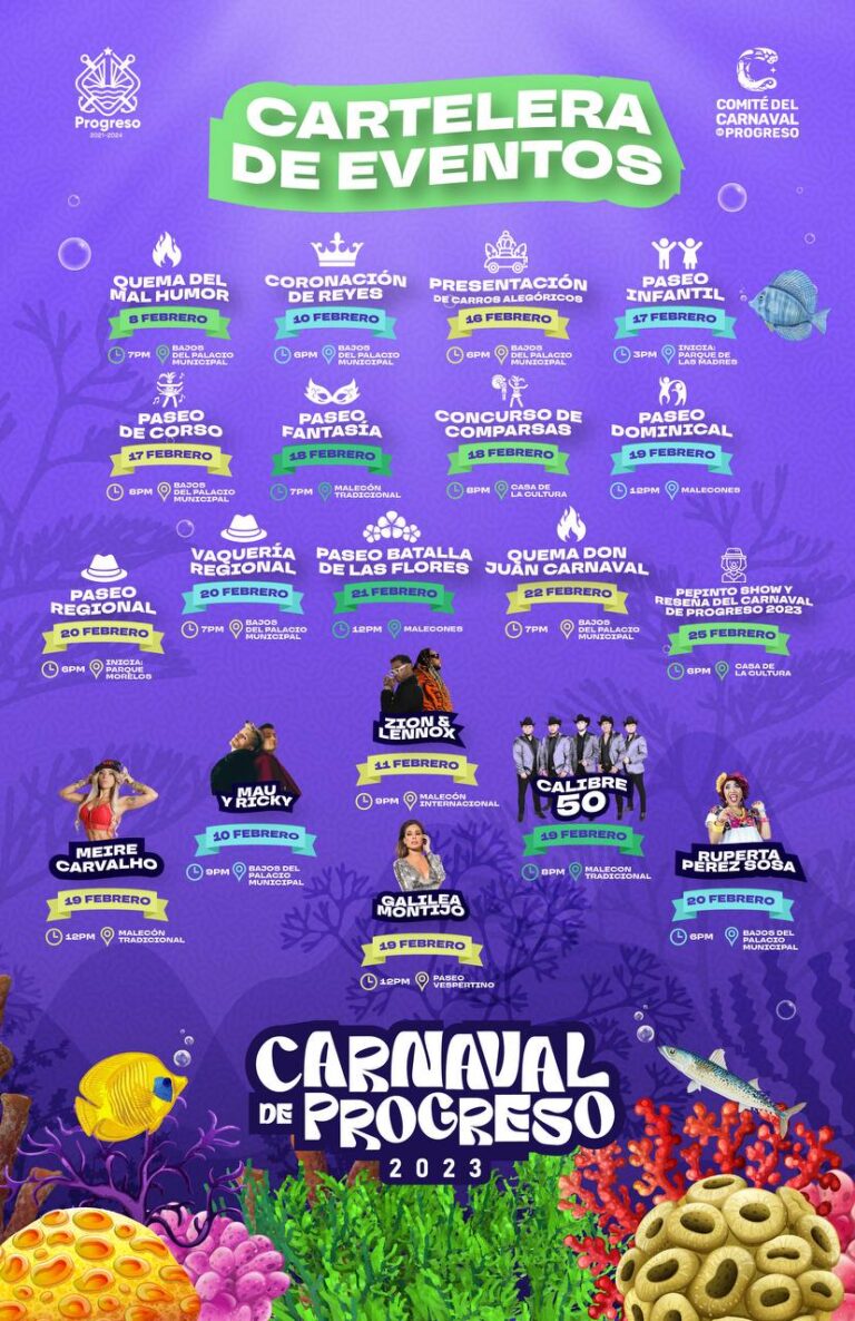 PROGRESO | Progreso está listo para iniciar el próximo miércoles 8 de febrero su Carnaval 2023