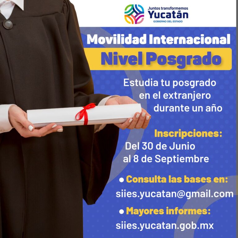 GOBIERNO | Jóvenes yucatecos podrán continuar su formación y mejorar su nivel de inglés, con el Programa de Movilidad Internacional nivel Posgrados