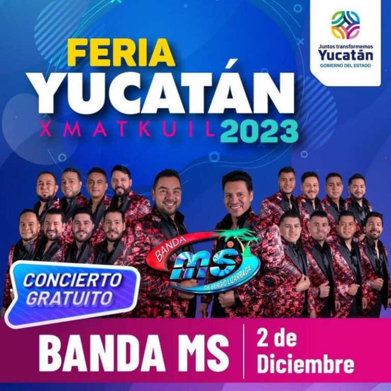 GOBIERNO | Boletos para concierto gratuito de la Banda MS en la Feria Xmatkuil se distribuirán el sábado 25 de noviembre