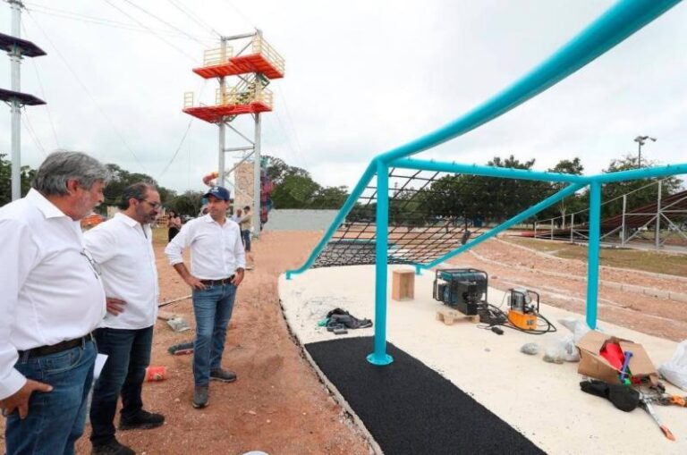 GOBIERNO | Remodelación de la Unidad Deportiva del Sur «Henry Martín» va por buen camino