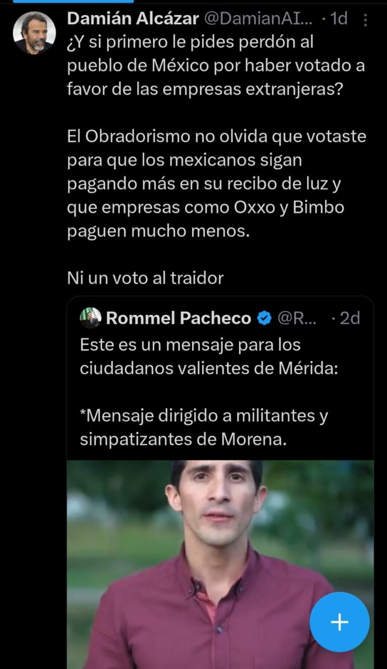 POLÍTICA | Más repudio de morenistas a la candidatura de Rommel PACHECO.