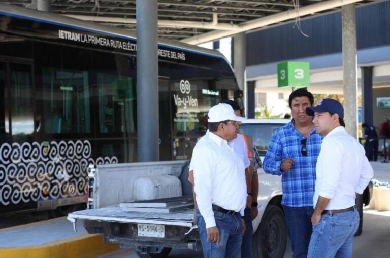 GOBIERNO | Supervisa el Gobernador Mauricio Vila Dosal avances de la estación del Ie-Tram en La Plancha para seguir transformando la movilidad