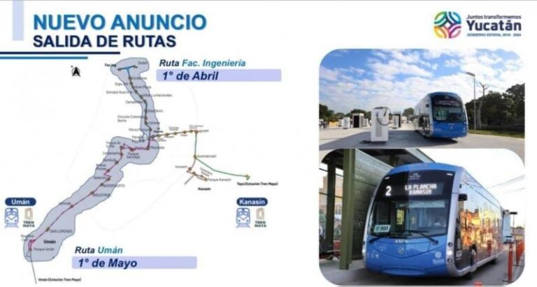 GOBIERNO | Las nuevas rutas de La Plancha a la Facultad de Ingeniería y a Umán del Ie-Tram iniciarán operaciones próximamente