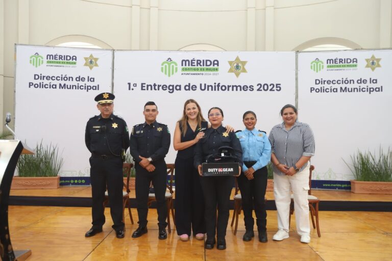 #Mérida | Cuidar a quienes nos cuidan es una forma de garantizar la seguridad de nuestra ciudad: Cecilia Patrón.